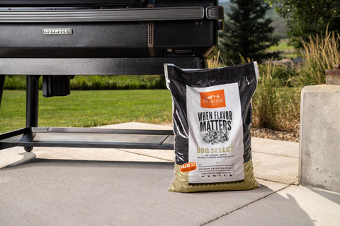 Traeger clean-burn, low-ash pellets for easy cleanup after grilling