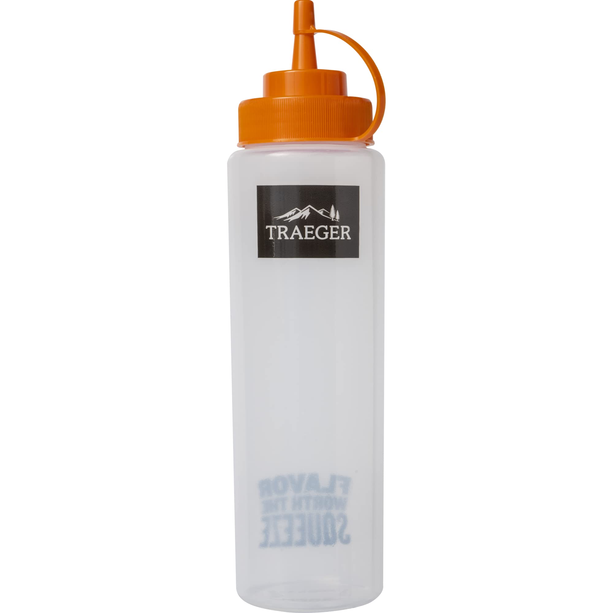 Traeger bottle assembly demonstrates controlled drizzle for finishing dishes.