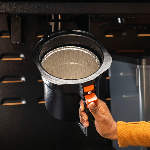 Traeger liners are lightweight and heat-resistant aluminum for easy handling.
