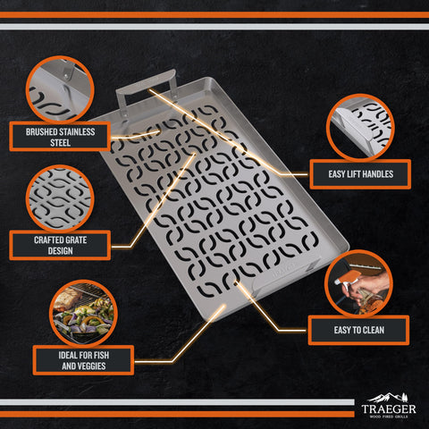 Traeger ModiFIRE stainless steel tray for durable everyday grilling