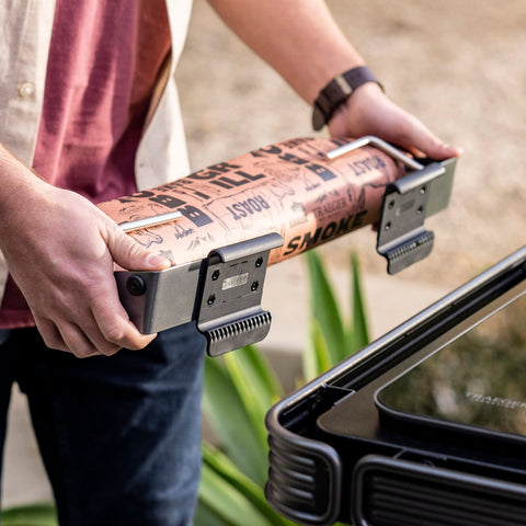 Traeger PAL Roll Rack rugged, outdoor-ready construction on a grill setup
