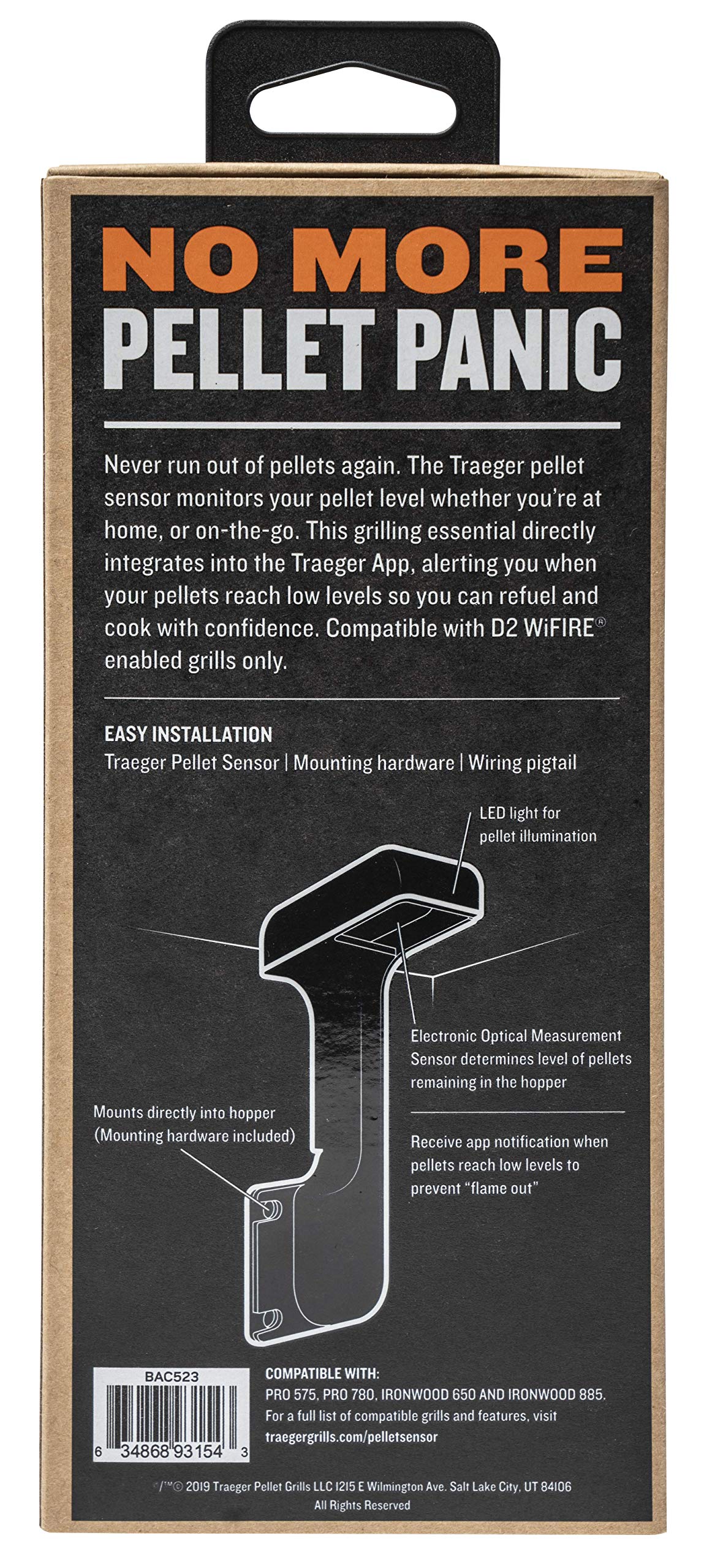 Traeger Pellet Sensor app notifications for low pellet alerts