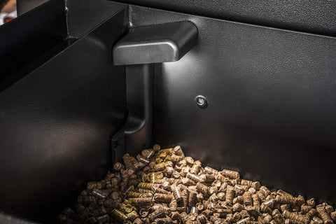 Traeger Pellet Sensor LED light illuminates pellets for quick checks