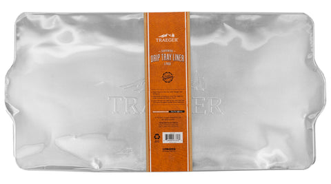 Traeger Silverton 810 drip tray liner pack keeps drippings contained for easy cleanup.