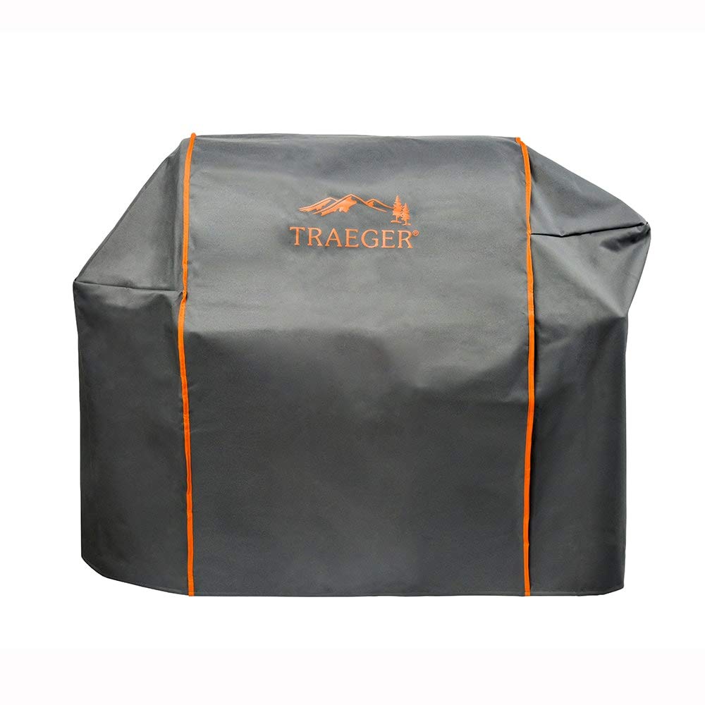 Traeger Timberline 1300 full-length grill cover protects your grill from rain and sun.
