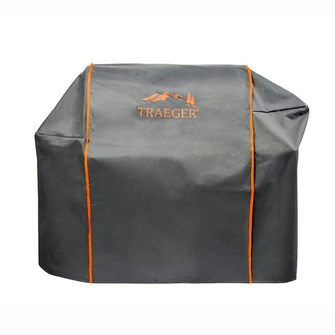 Traeger Timberline 1300 full-length grill cover protects your grill from rain and sun.
