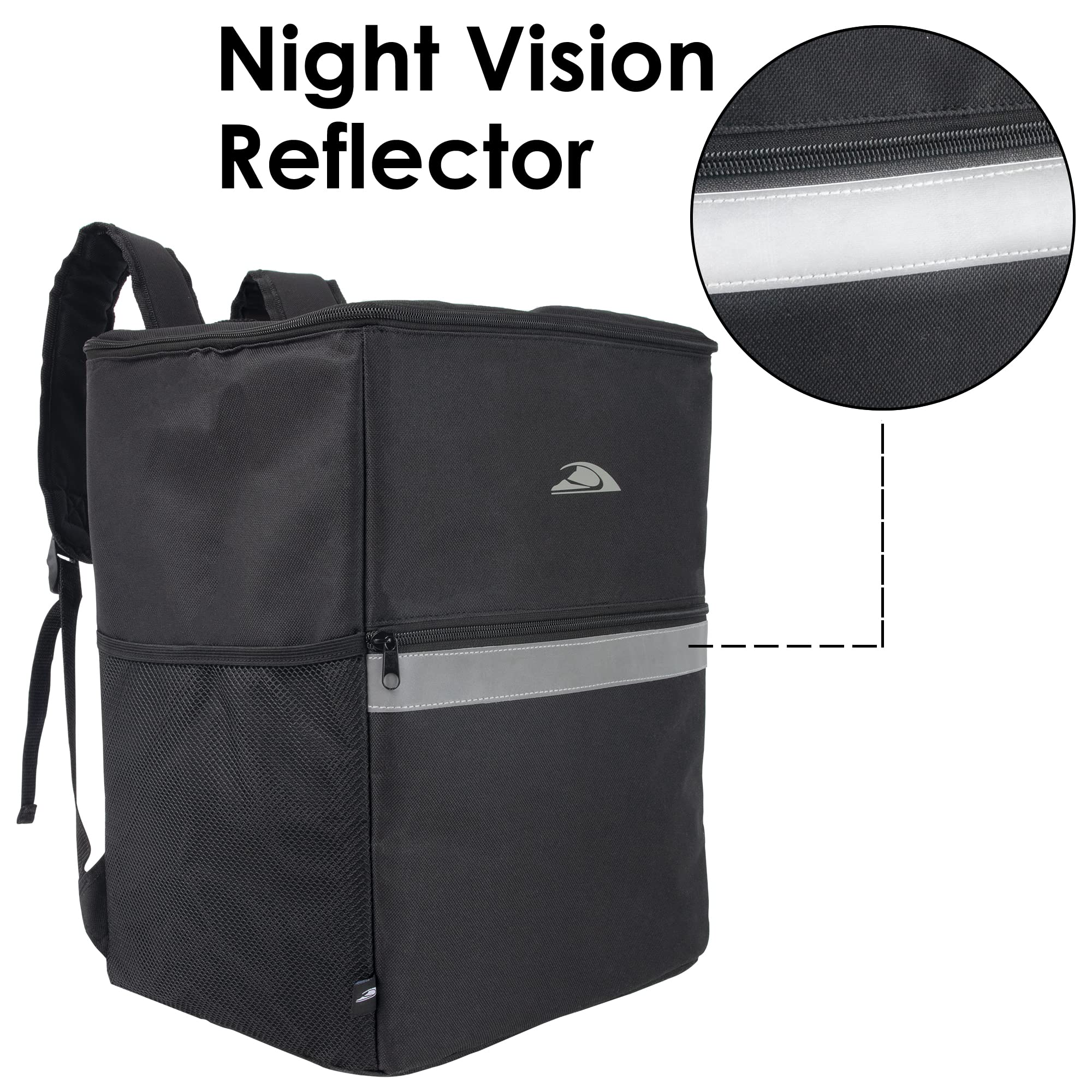 Trail maker insulated delivery backpack with drink holders for quick order access during deliveries