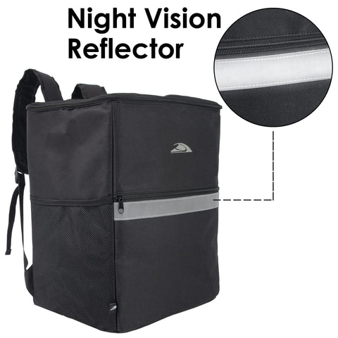 Trail maker insulated delivery backpack with drink holders for quick order access during deliveries