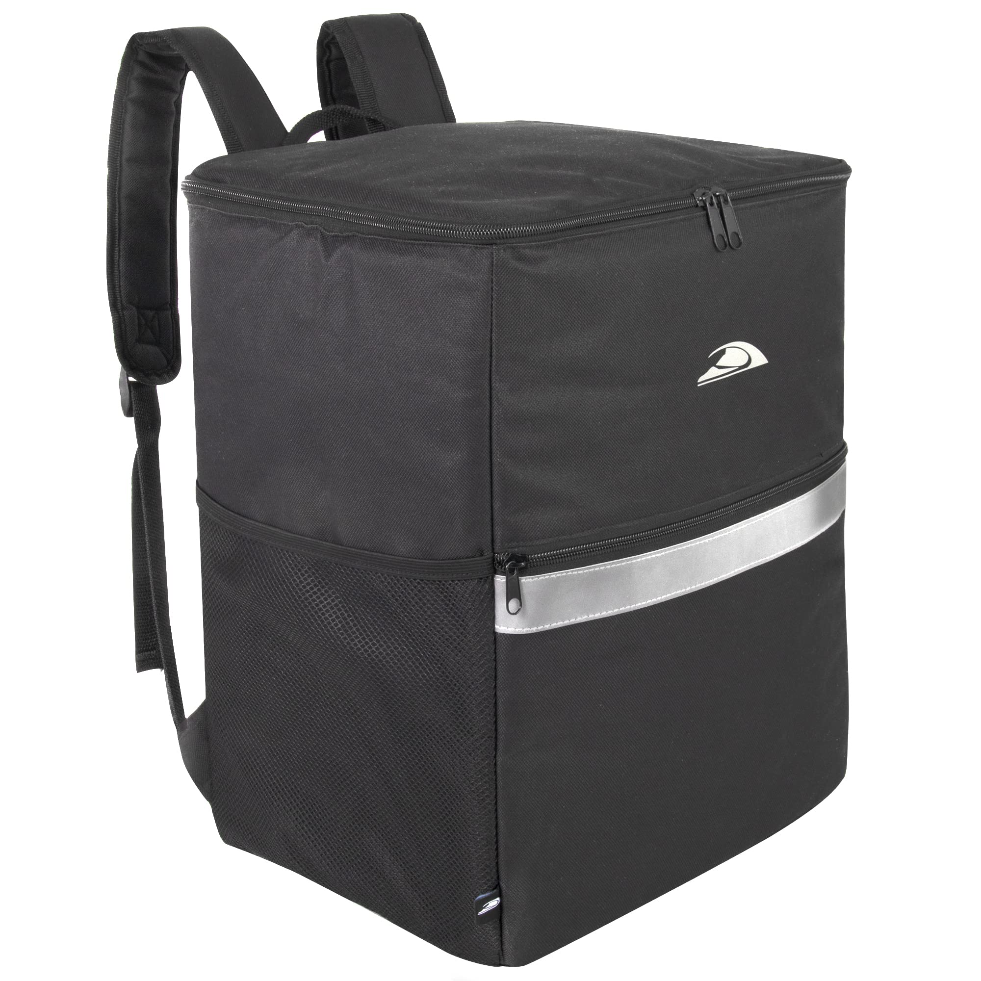 Trail maker insulated delivery backpack front view showing spacious main compartment for meals that stay fresh