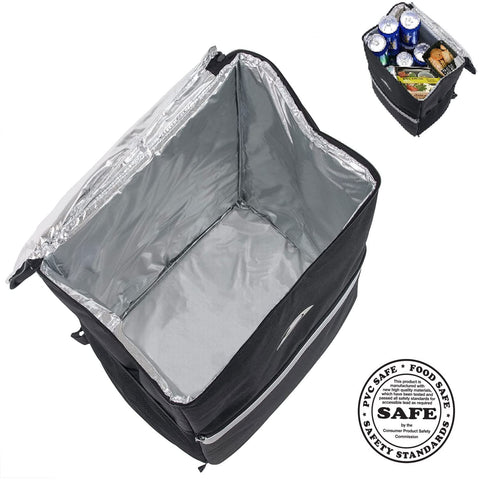 Trail maker exterior wine-pocket keeps bottles secure during transit