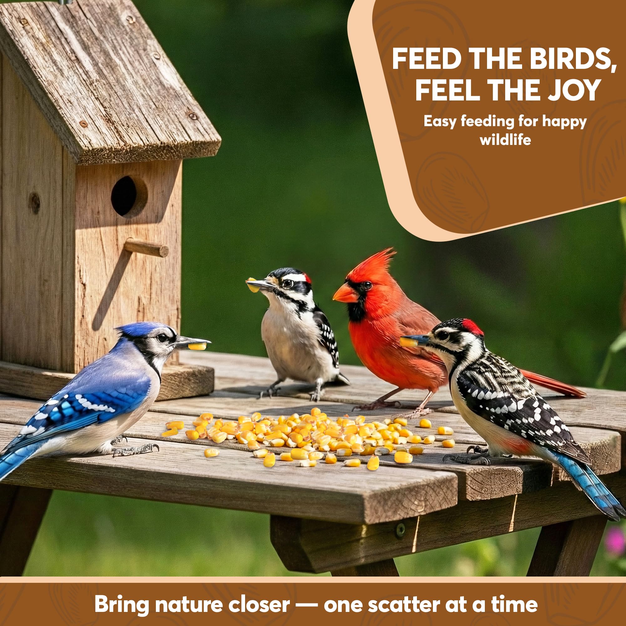 TRAILMARK Naturals backyard-wildlife-corn supports year-round activity in your garden and feeder setup