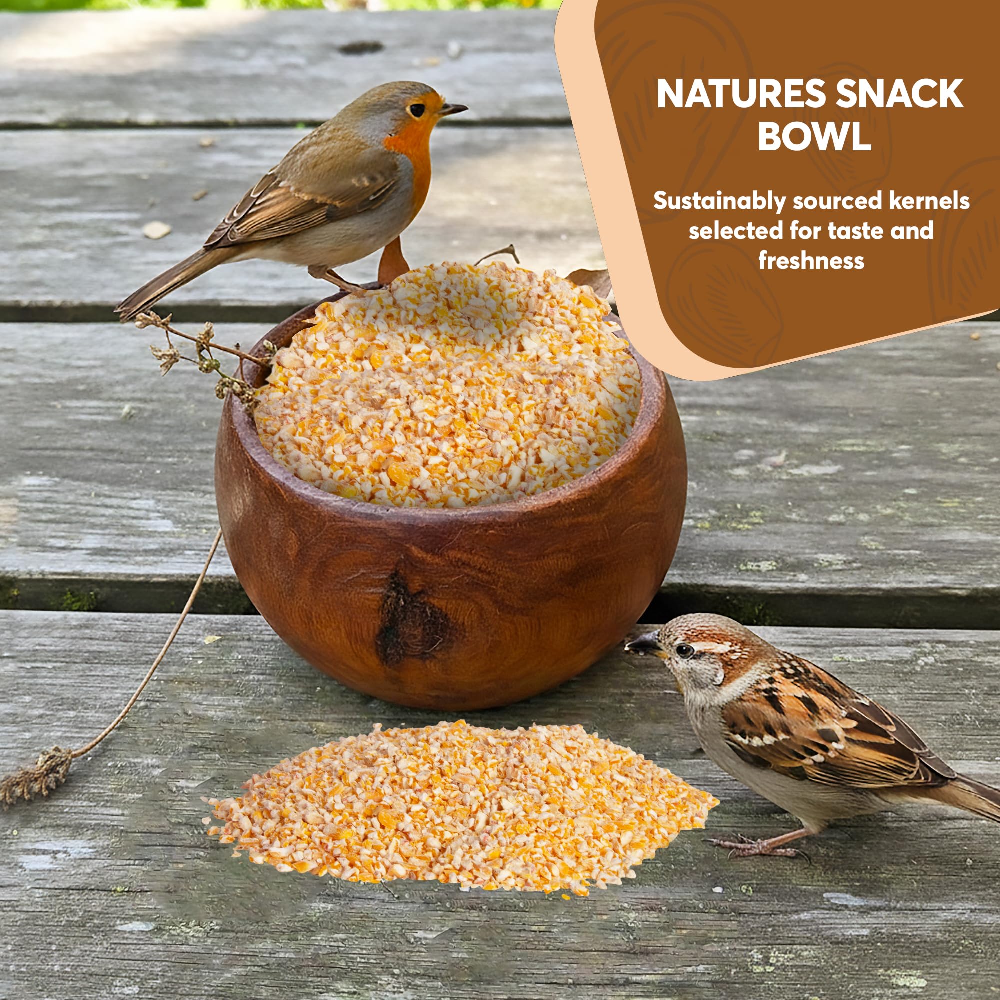 TRAILMARK Naturals cracked corn for deer feed in a natural yard.
