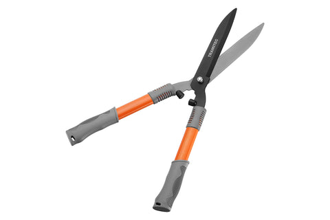 TRAMITEC hedge shears with sharp high-carbon steel blade for clean cuts.