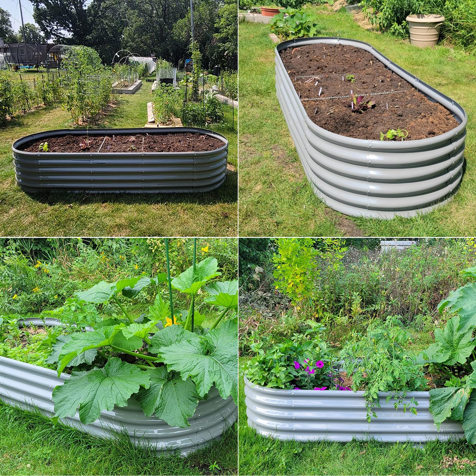 Tramull raised bed with safety-rounded edges for family gardening