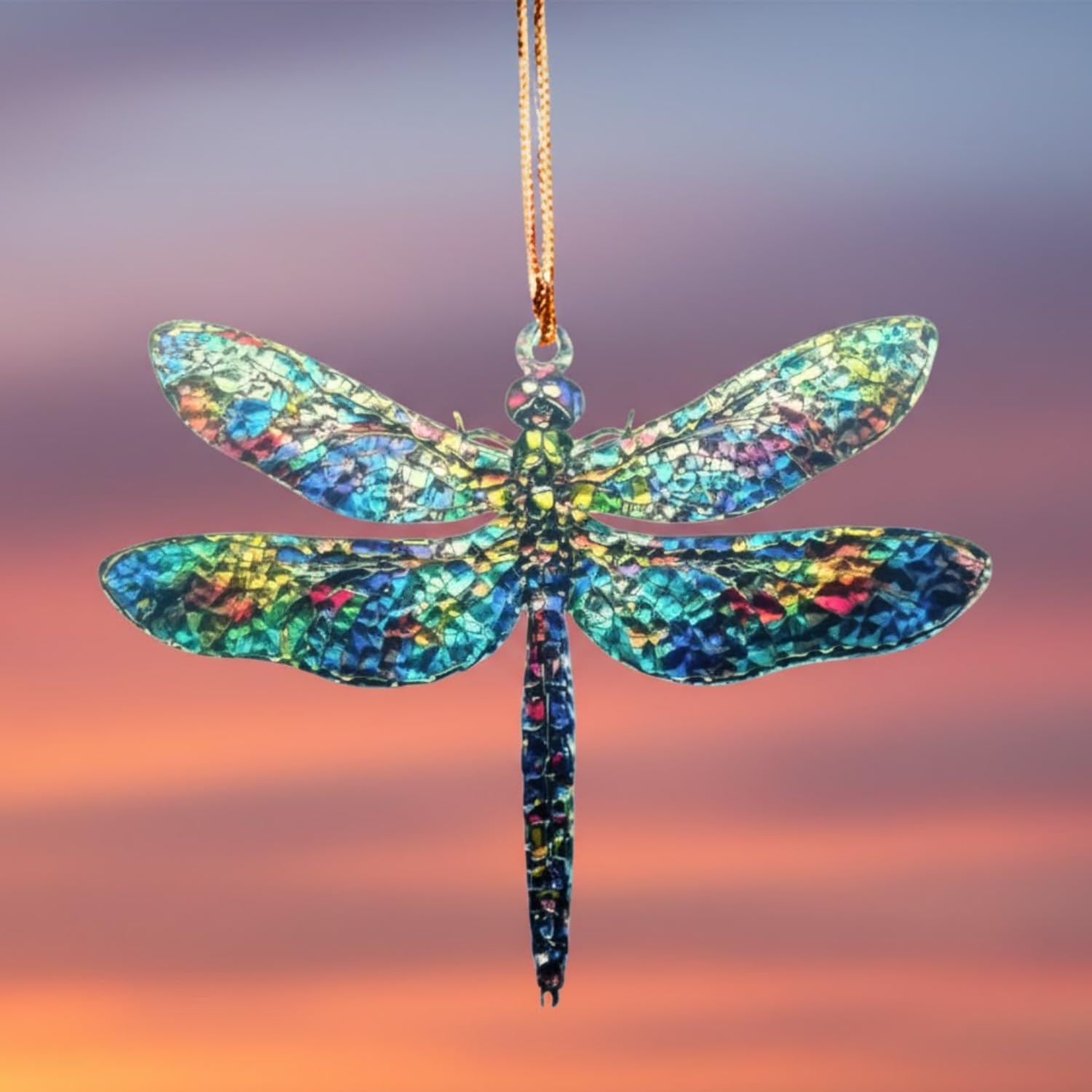 TRANGLE Dragonfly window decor doubles as a charming desk accent.