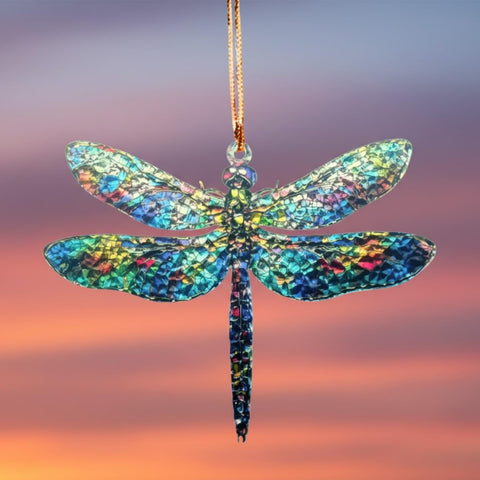 TRANGLE Dragonfly window decor doubles as a charming desk accent.