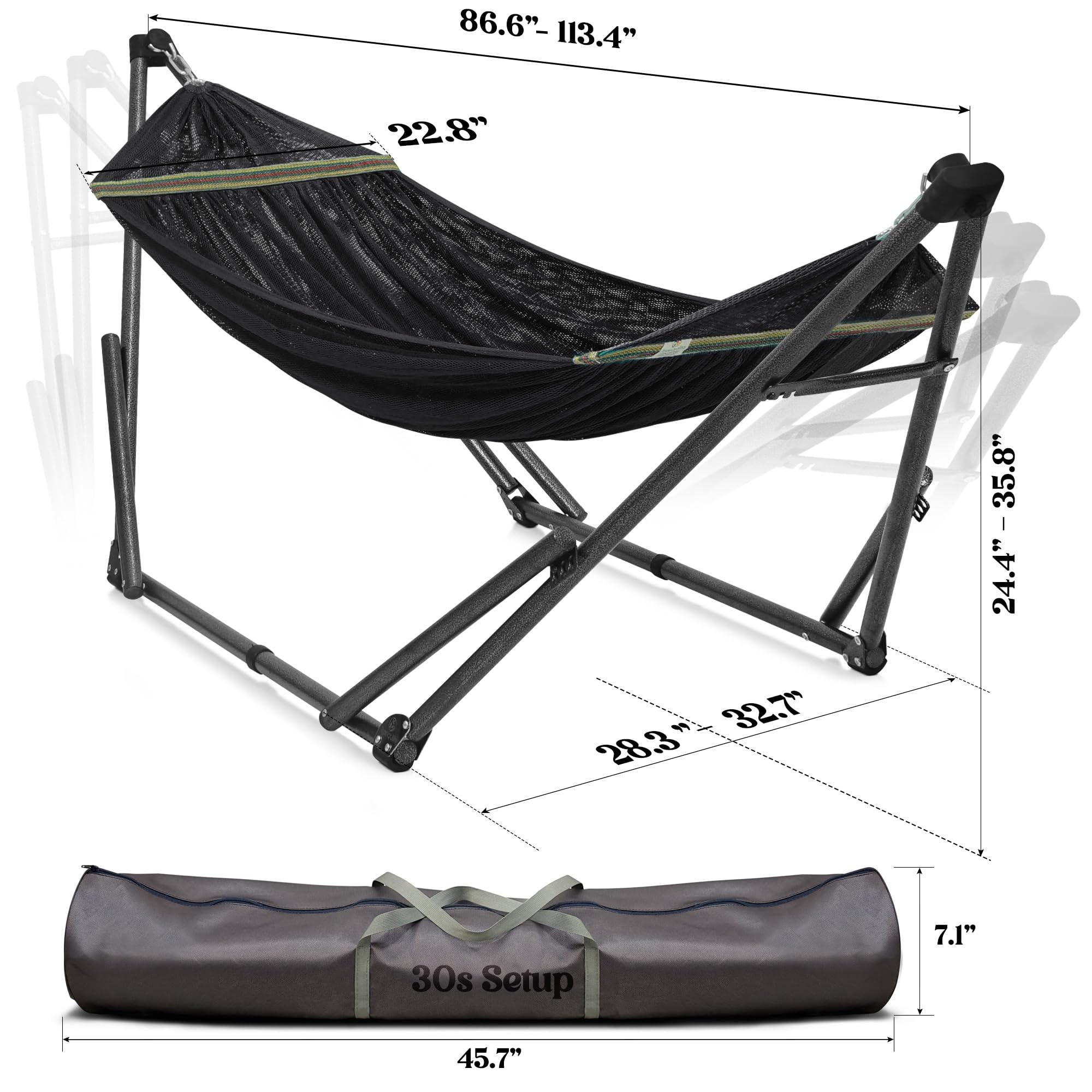 Tranquillo Uniki durable powder-coated steel resists wear while staying sturdy.