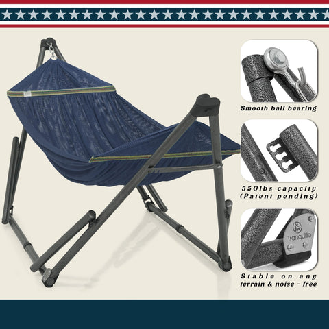 Tranquillo Uniki 30-second tool-free setup enables instant relaxation.