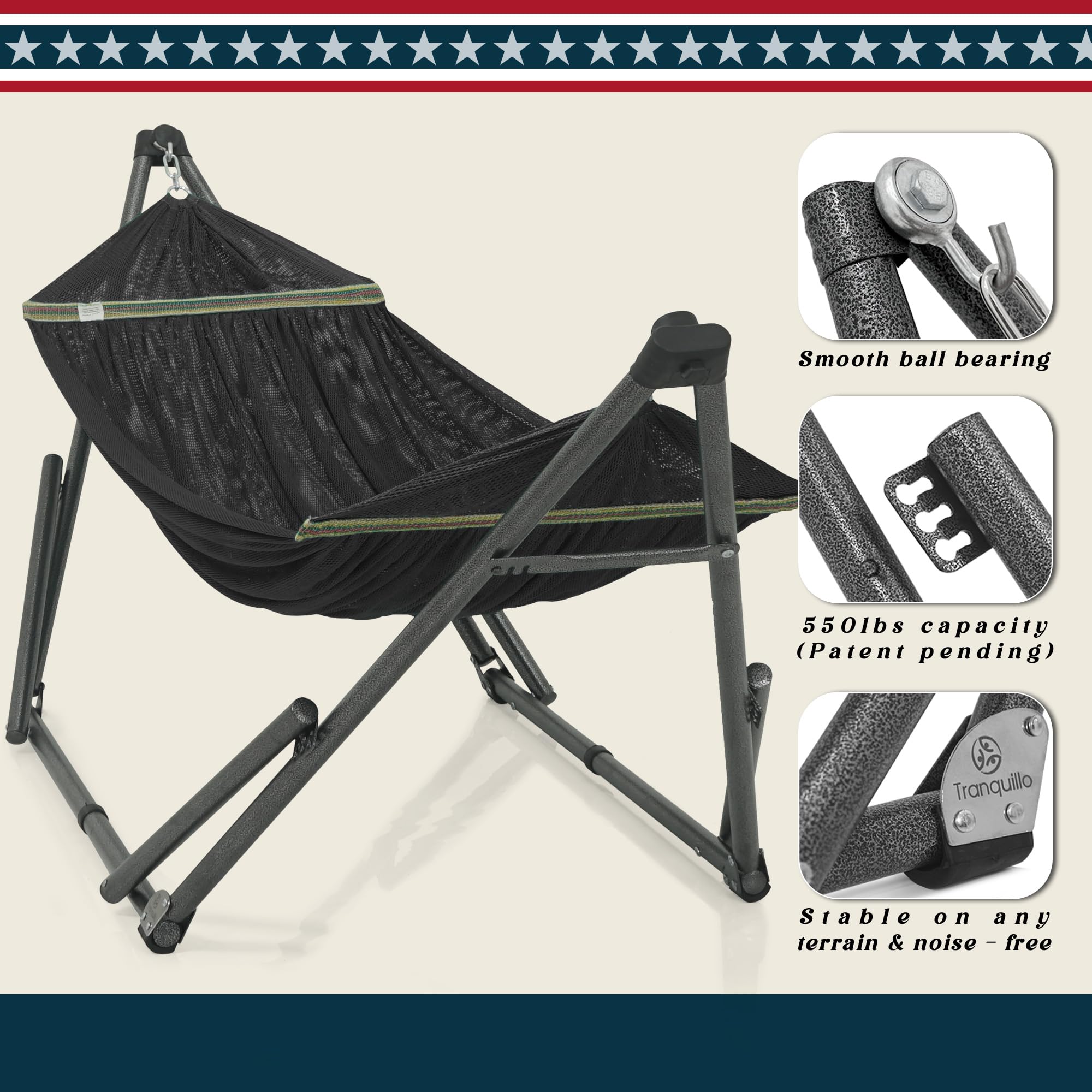 Tranquillo Uniki portable design makes it easy to move between spaces.