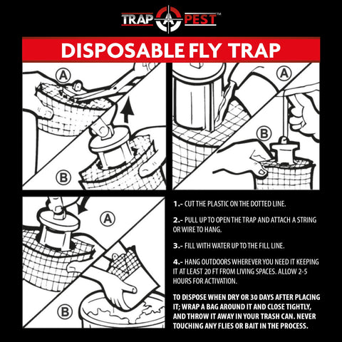 TRAP A PEST bait pocket activated by water attracts pests for events