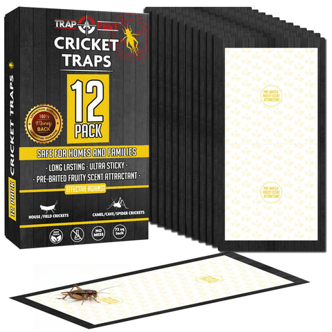 TRAP A PEST cricket traps indoor 12 traps set for quick cricket control