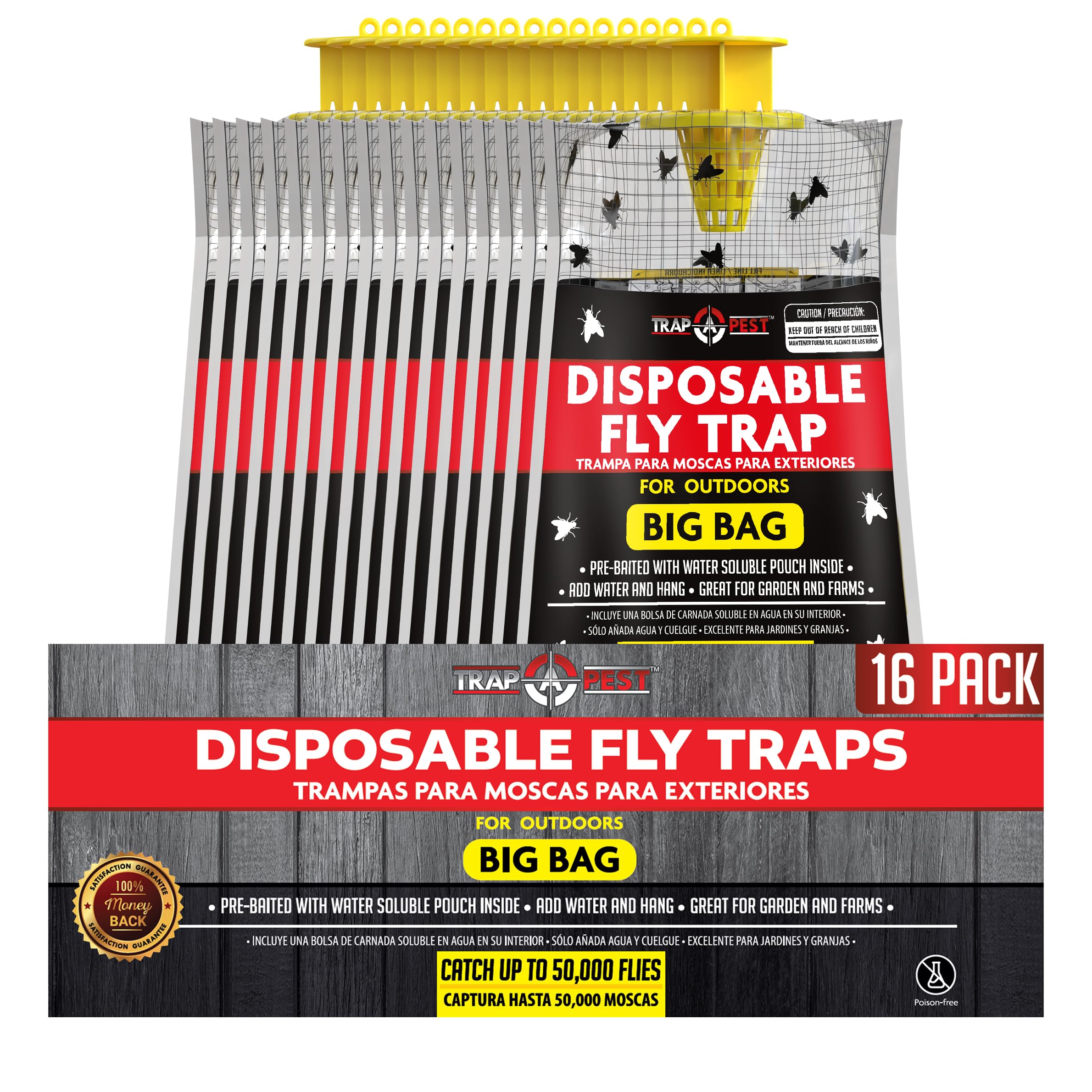 TRAP A PEST disposable fly trap waste disposal is quick and mess-free.