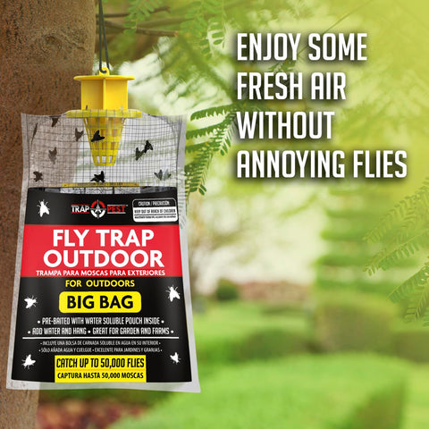 TRAP A PEST easy-hang fly trap bag simplifies setup