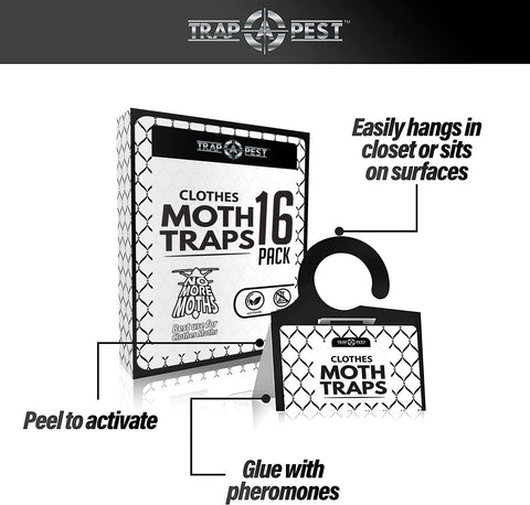 TRAP A PEST easy-to-use hanging traps keep wardrobes organized and protected