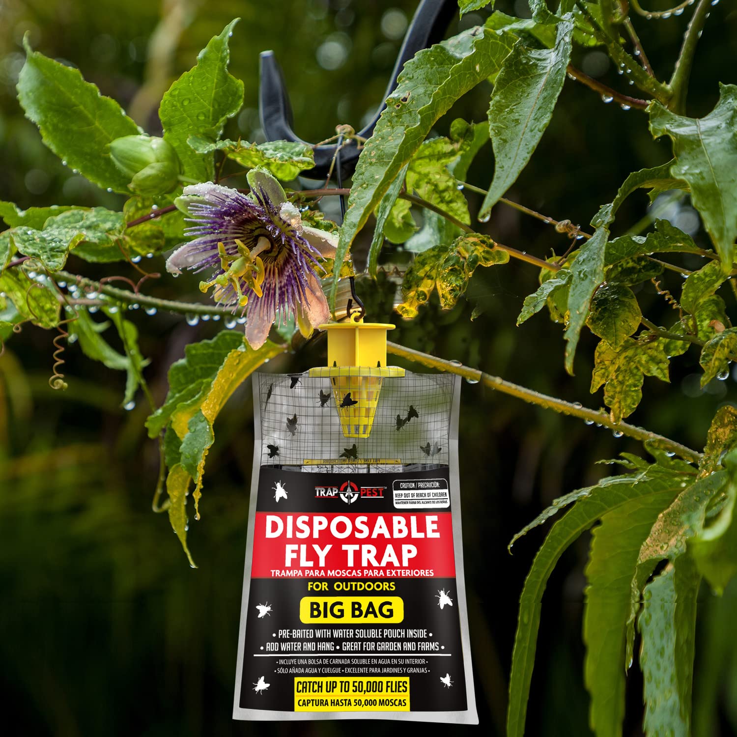 TRAP A PEST easy-to-use fly bag traps simplify setup during events.