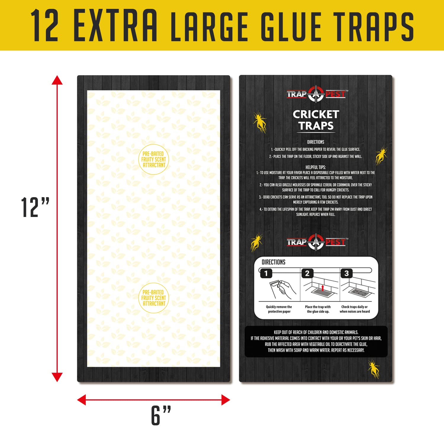 TRAP A PEST indoor cricket control traps ready to deploy