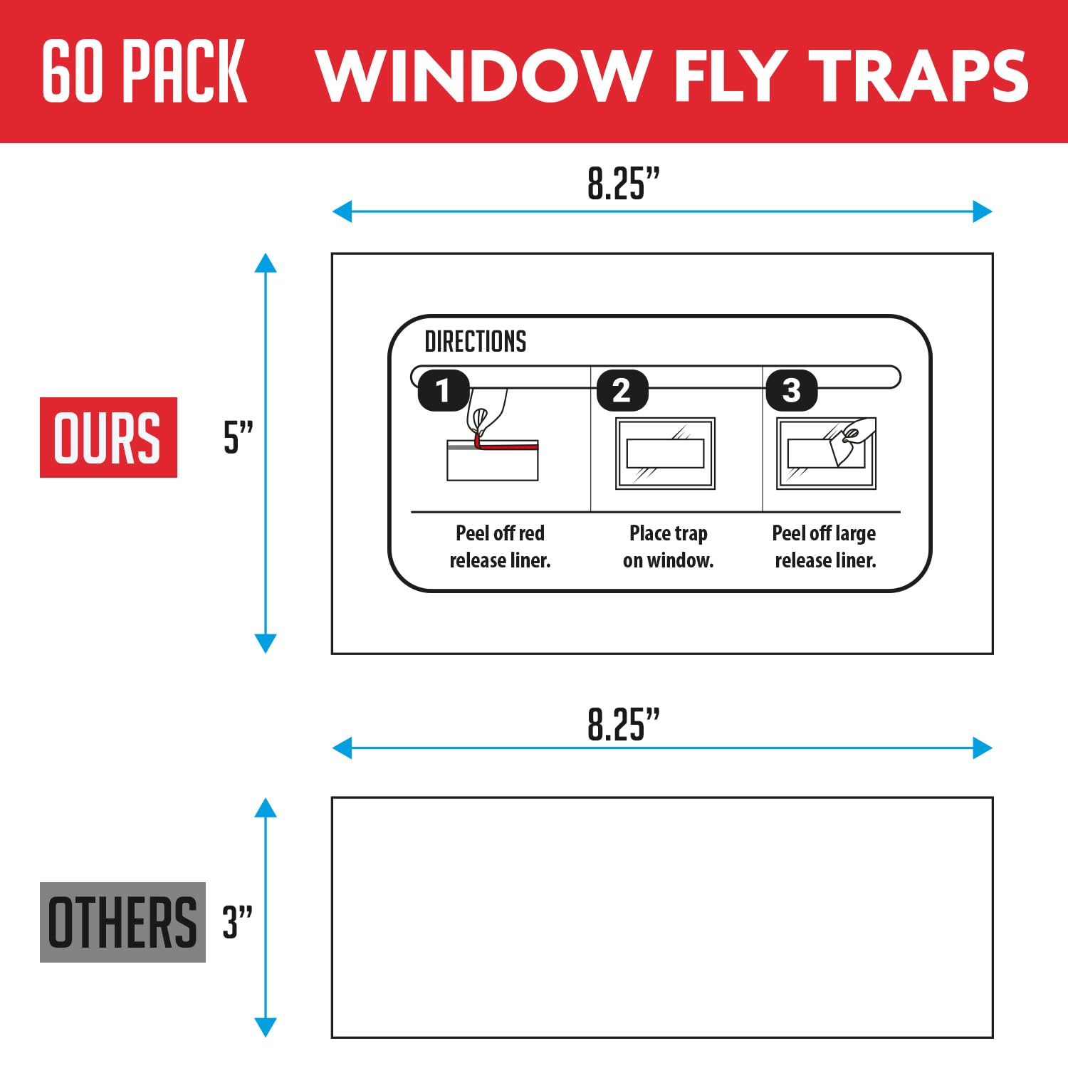 TRAP A PEST easy peel-and-apply on window frame