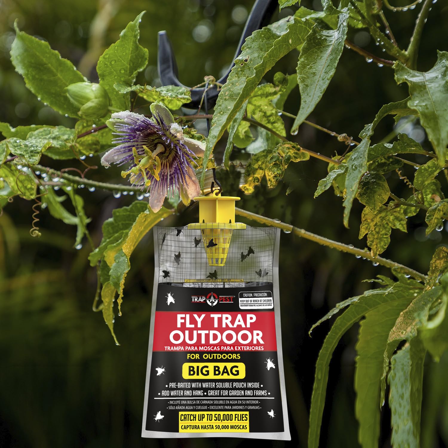 TRAP A PEST outdoor party fly trap helps keep guests comfortable