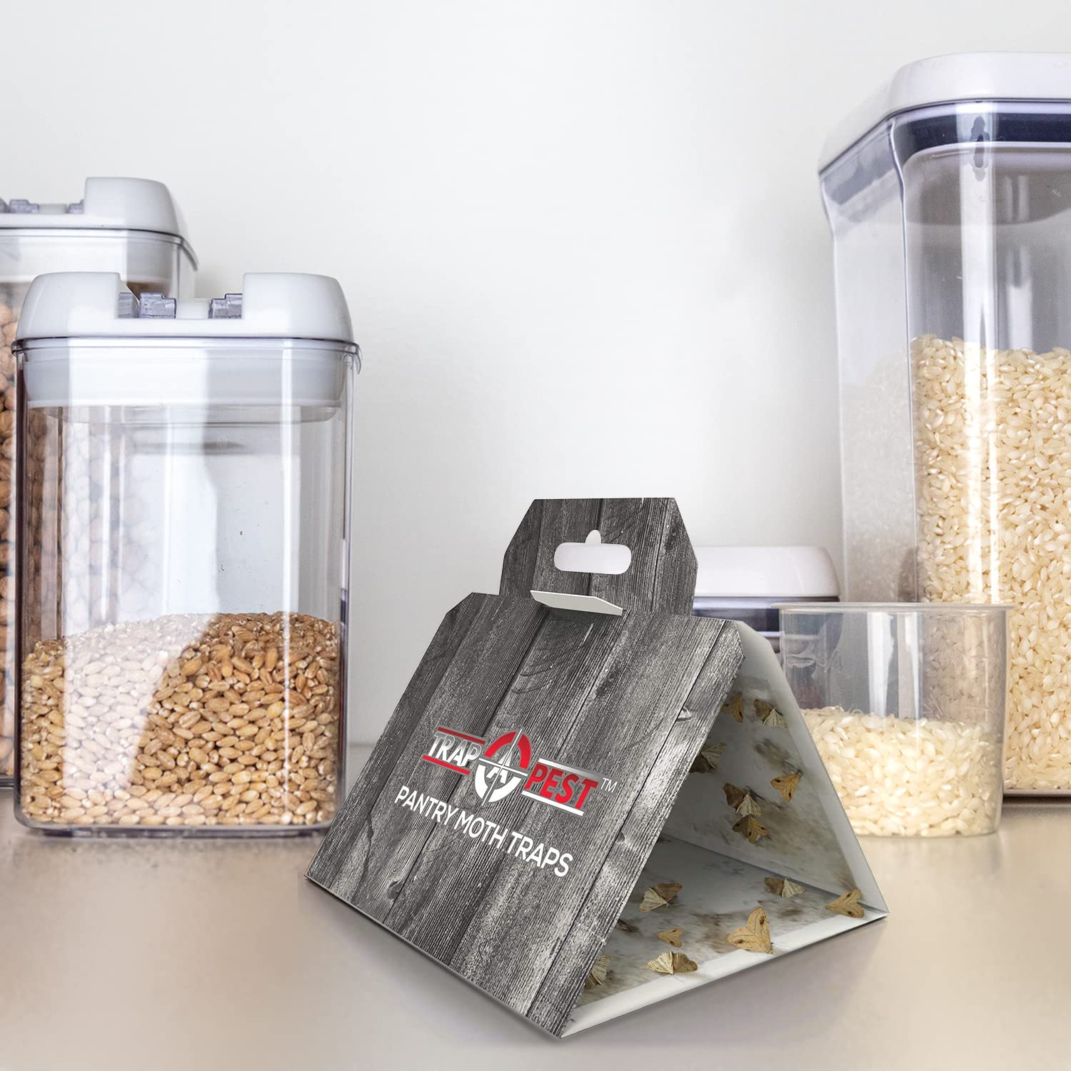 TRAP A PEST trap in cabinet illustrates discreet placement for pantries