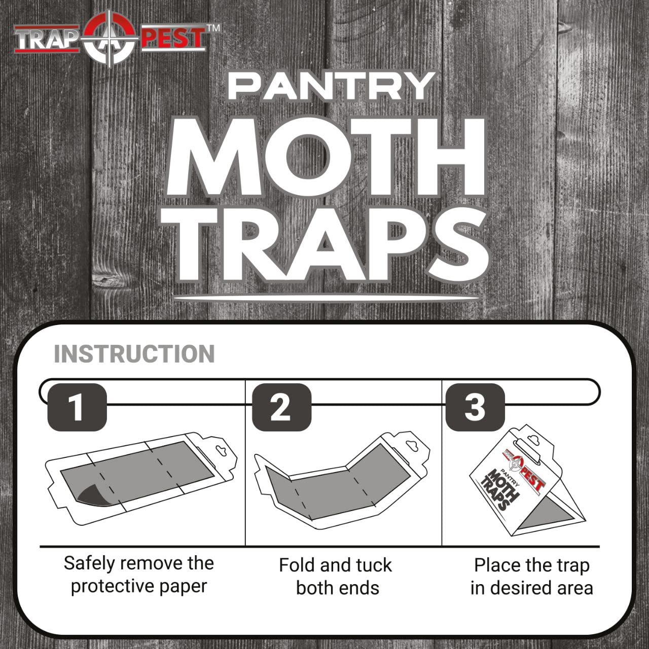 TRAP A PEST label emphasizes safe, easy installation.