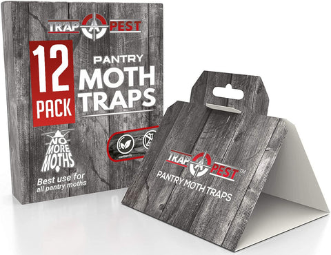 TRAP A PEST pantry moth trap box shown, blends with cabinets while protecting dry foods