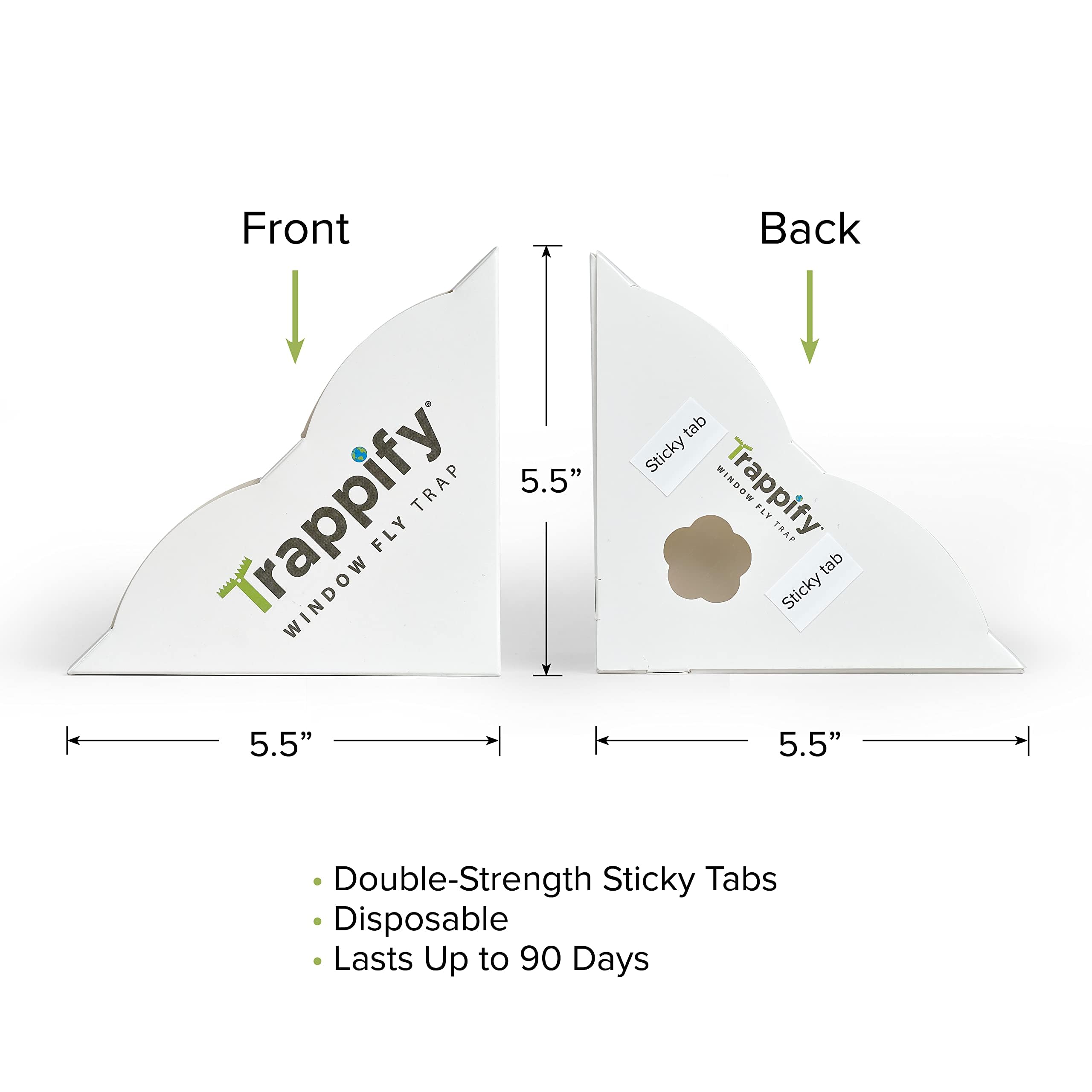 Trappify fly trap indoor unfold peel-stick setup shown.