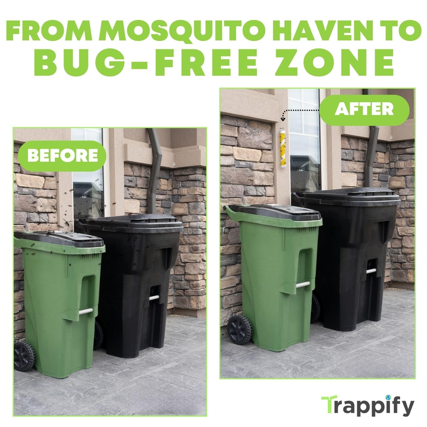 Trappify hanging fly trap near kitchen window reduces pests