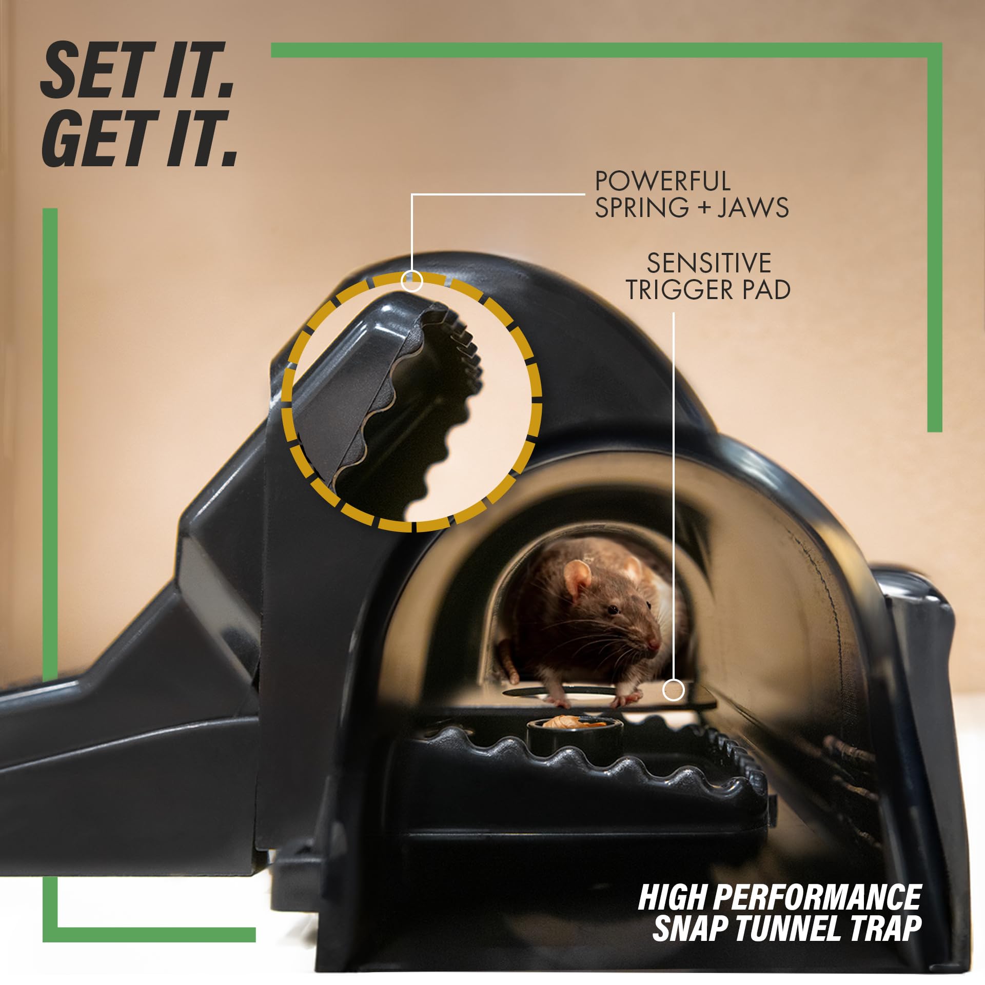 TRATPER rat trap dual-entry design simplifies baiting and setup.