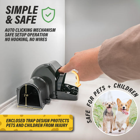TRATPER heavy-duty ABS plastic ensures durable, discreet placement indoors or outdoors.
