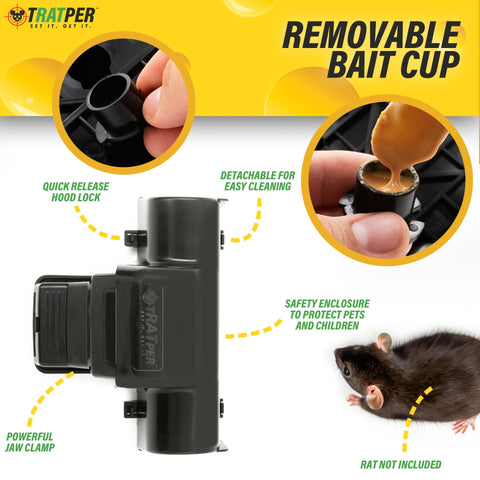 TRATPER lever-based snap trap delivers quick capture with minimal handling.
