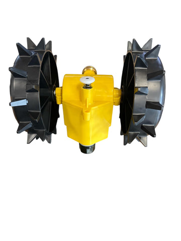 Adjustable high and low-speed flow settings optimize watering depth and coverage.