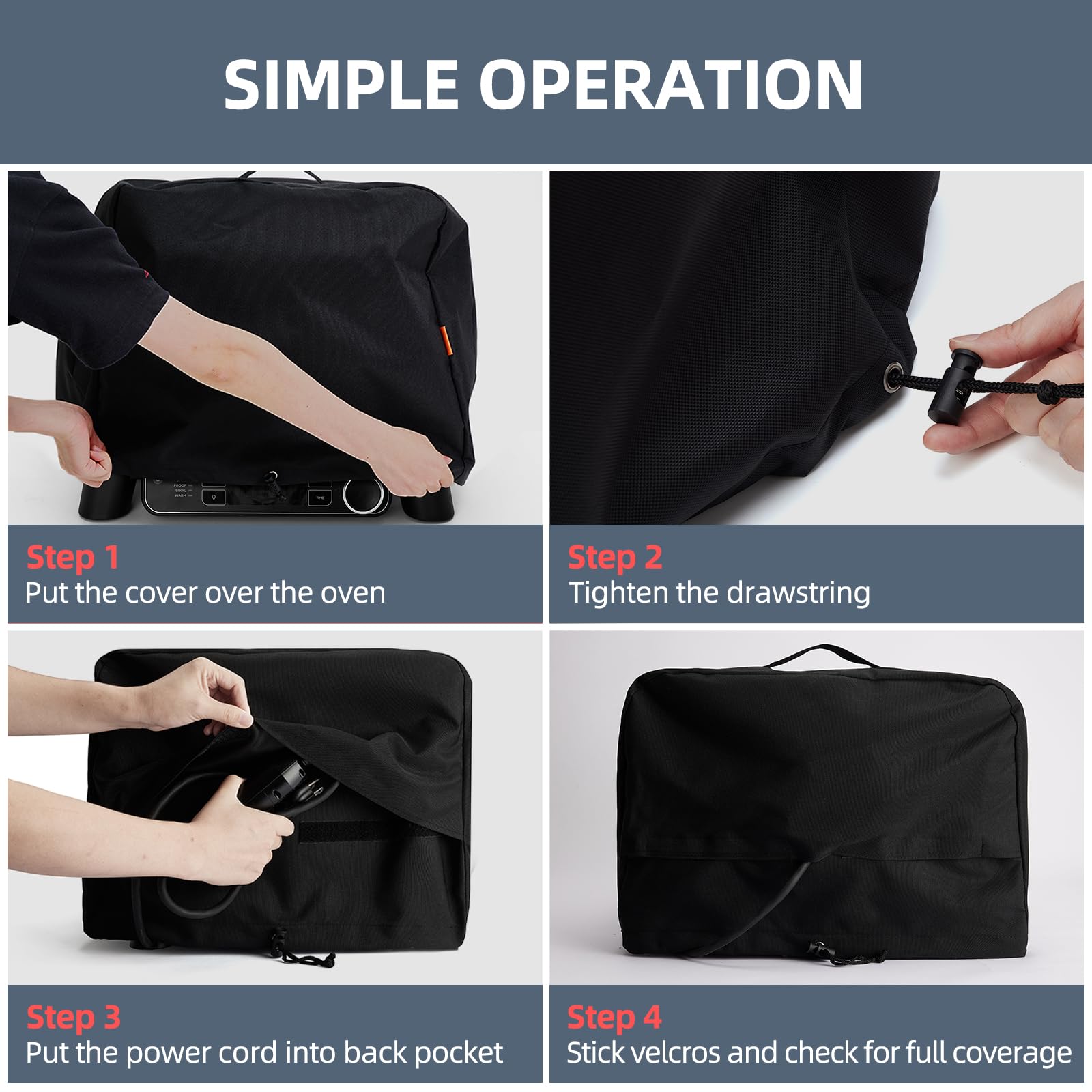 TRAVELIT Ninja MO201 cover easy installation with top handle.