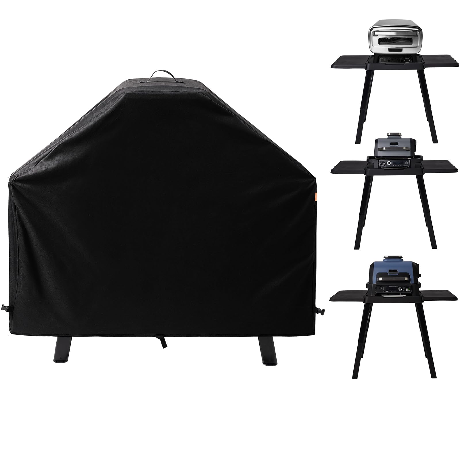 TRAVELIT Ninja Woodfire cover front view protects grill from rain and debris.