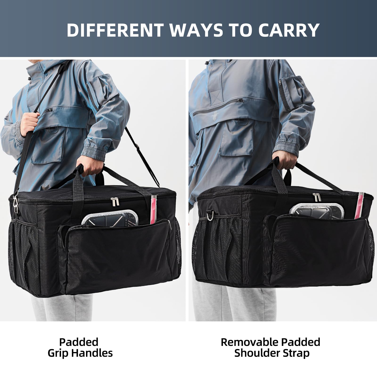 TRAVELIT Ninja Woodfire Pro XL carry bag foam insulation guards against bumps during travel.