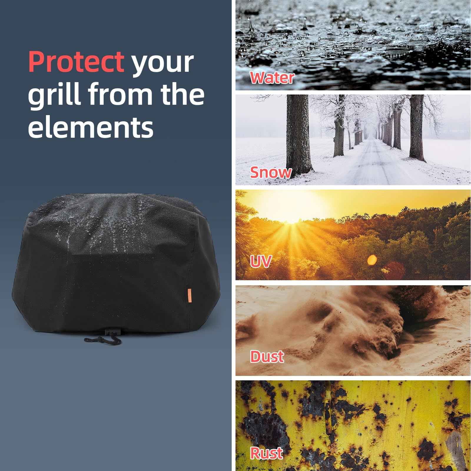TRAVELIT Ninja Woodfire XL cover on grill demonstrates weather-ready protection.