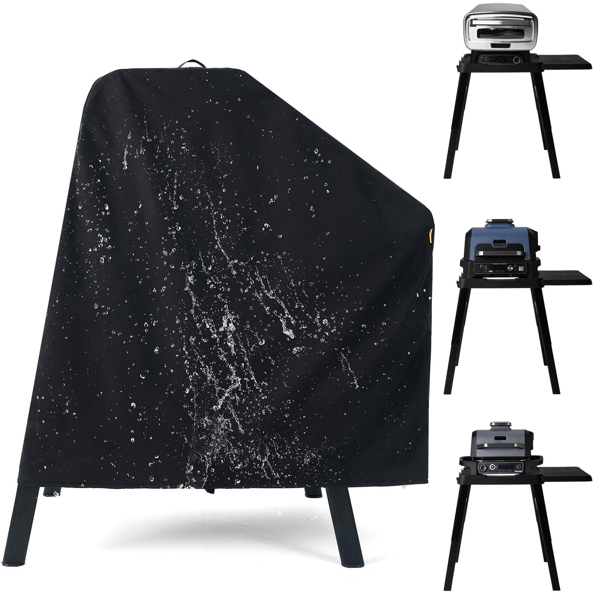 TRAVELIT Ninja XSKUNSTAND cover with side table keeps outdoor setup dry.