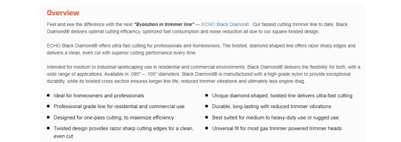 Traverse Creek Echo Black Diamond low vibration design minimizes fatigue during use.