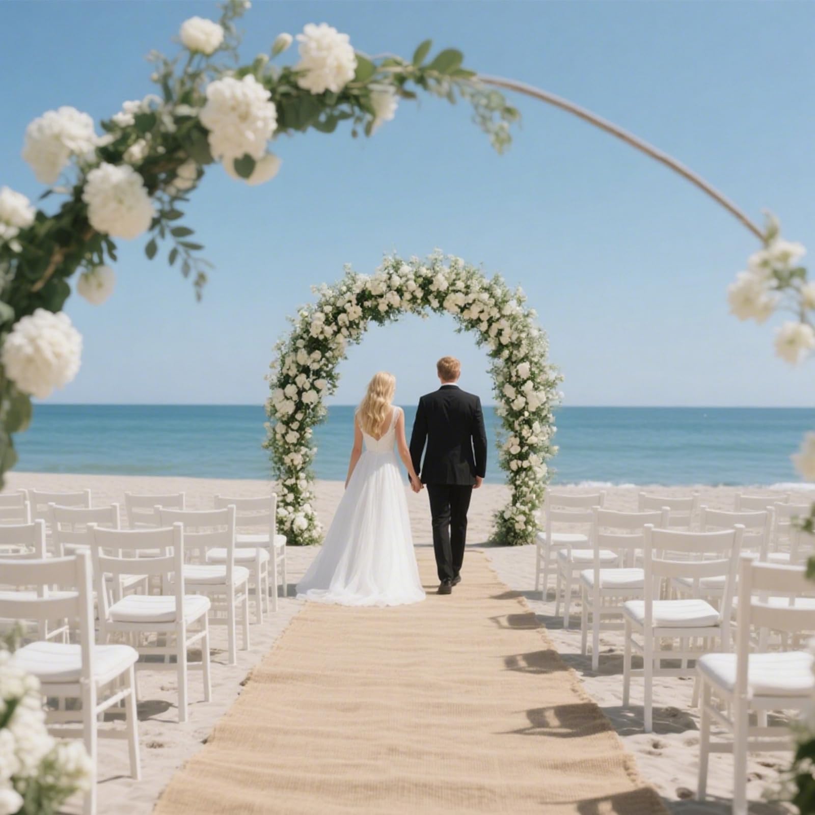 TravLand burlap chair sash creates boho elegance for celebrations.