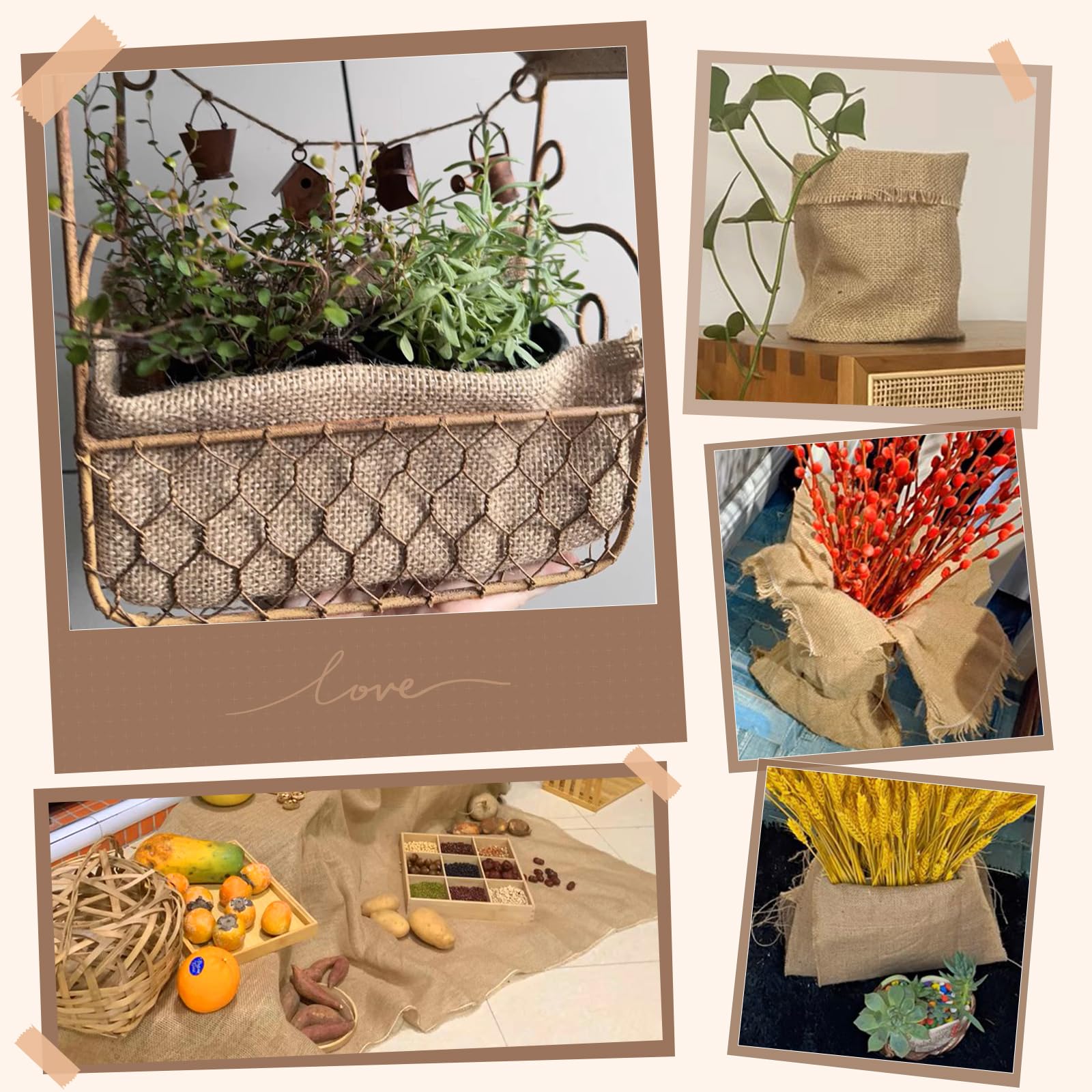 TravLand burlap Halloween spider web decor for festive table displays.
