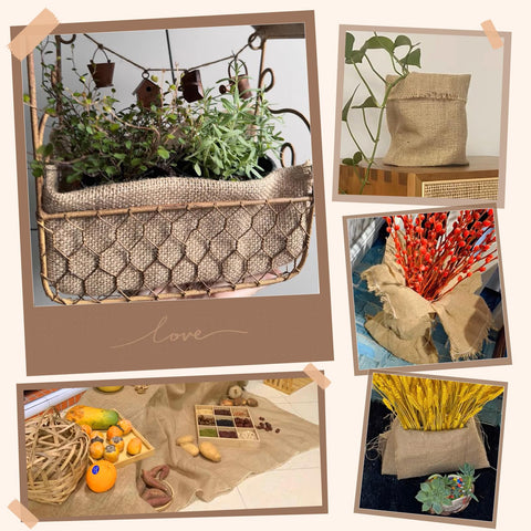 TravLand burlap Halloween spider web decor for festive table displays.
